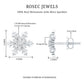 Certified Moissanite Snowflake Stud Earrings