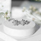 Certified Moissanite Snowflake Stud Earrings
