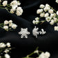 Certified Moissanite Snowflake Stud Earrings