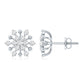 Moissanite Floral Cluster Stud Earrings
