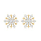 Moissanite Floral Cluster Stud Earrings