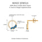 Marquise Cut London Blue Topaz and Diamond Eternity Stud Earrings