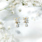 Marquise and Pear Cut Moissanite Flower Drop Earrings