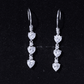 Heart and Round Shape Moissanite Dangle Earrings