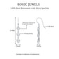 Heart and Round Shape Moissanite Dangle Earrings