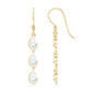 Certified Moissanite Dangling Wedding Earrings for Bride