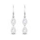 Pear and Round Cut Moissanite Dangle Earrings