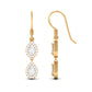 Pear and Round Cut Moissanite Dangle Earrings