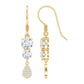 1 Carat Moissanite Dangle Earrings with Fish Hook