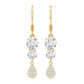 1 Carat Moissanite Dangle Earrings with Fish Hook