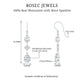 Certified Moissanite Bridal Dangle Earrings with Fish Hook