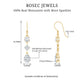 Certified Moissanite Bridal Dangle Earrings with Fish Hook