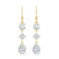 Certified Moissanite Bridal Dangle Earrings with Fish Hook