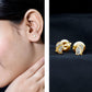 Natural Diamond Christmas Penguin Earrings With Certificate