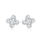 Diamond Flower Cluster Earrings For Women