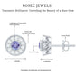 Antique Style Tanzanite and Diamond Halo Stud Earrings