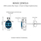 Genuine London Blue Topaz Tortoise Stud Earrings