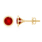 Round Cut Lab Created Ruby Martini Stud Earrings