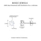 0.5 Carat Natural Diamond Solitaire Stud Earrings in 8 Claw Prong Setting