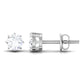 0.5 Carat Natural Diamond Solitaire Stud Earrings in 8 Claw Prong Setting