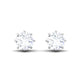 0.5 Carat Natural Diamond Solitaire Stud Earrings in 8 Claw Prong Setting