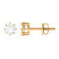 0.5 Carat Natural Diamond Solitaire Stud Earrings in 8 Claw Prong Setting