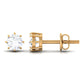 0.5 Carat Natural Diamond Solitaire Stud Earrings in 8 Claw Prong Setting