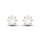 0.5 Carat Natural Diamond Solitaire Stud Earrings in 8 Claw Prong Setting