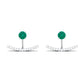 0.9 Carat Classic Emerald and Diamond Jacket Earrings