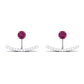 Classic Pink Tourmaline Jacket Earrings with Diamond