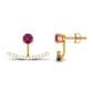 Classic Pink Tourmaline Jacket Earrings with Diamond