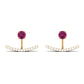 Classic Pink Tourmaline Jacket Earrings with Diamond