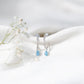 Pendientes de aro colgantes de aguamarina y diamantes
