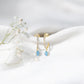 Pendientes de aro colgantes de aguamarina y diamantes