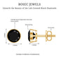 1.6 Carat Created Black Diamond Solitaire Stud Earring in Bezel Setting