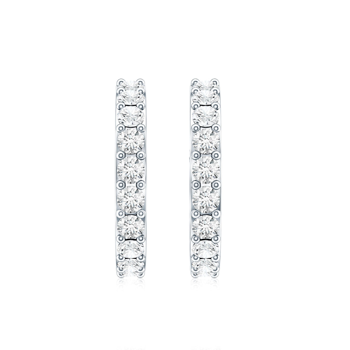 Certified Diamond Small Hoop Earrings