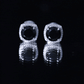 3 Carat Black Spinel Stud Earrings with Diamond Halo