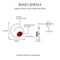 1 CT Oval Cut Ruby and Diamond Swirl Stud Earrings
