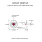 Round Ruby and Diamond Heart Stud Earrings
