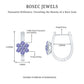 Round Shape Tanzanite Flower Hoop Earrings