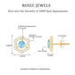 Natural Aquamarine Everyday Earrings with Diamond