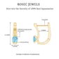 Natural Aquamarine J Hoop Earrings with Certificate