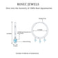 Genuine Aquamarine Hoop Earring in Bezel Setting