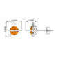 1 Carat Contemporary Citrine and Diamond Celestial Stud Earrings