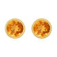 Solitaire 1 Carat Citrine Stud Earrings in Bezel Setting