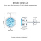 Natural 1.6 Carat Aquamarine Stud Earrings in Bezel Setting
