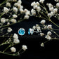 Natural 1.6 Carat Aquamarine Stud Earrings in Bezel Setting