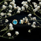 Natural 1.6 Carat Aquamarine Stud Earrings in Bezel Setting