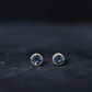 Bezel Set Round London Blue Topaz Solitaire Stud Earrings