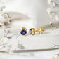 Natural 1 Carat Blue Tanzanite Solitaire Stud Earrings in Bezel Setting